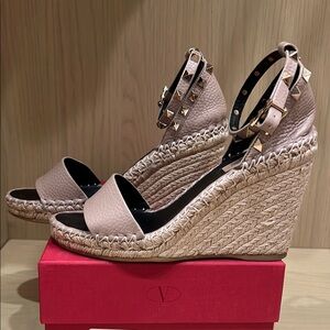 Valentino Women's Pink Wedge Sandals